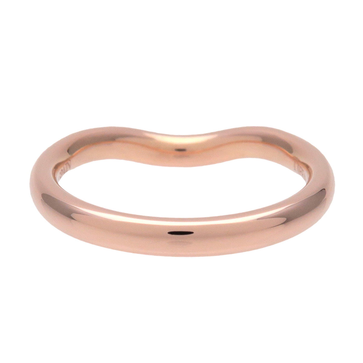 Tiffany & Co Curved Band 9P Diamond Ring K18 750PG Rose Gold US3.75