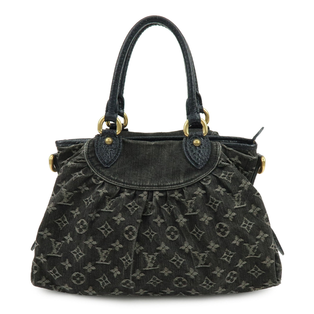 Louis Vuitton Monogram Denim Neo Cabby GM Hand Bag Noir M95352