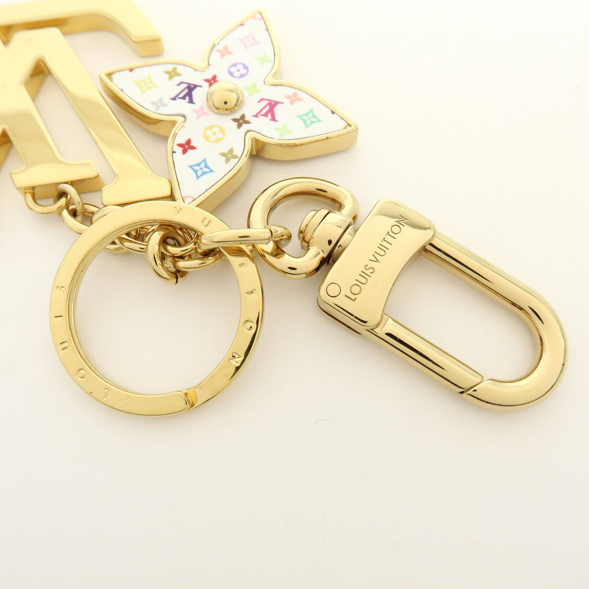 Louis Vuitton Monogram Multicolor Iconic Key Chain Fuchsia M02466