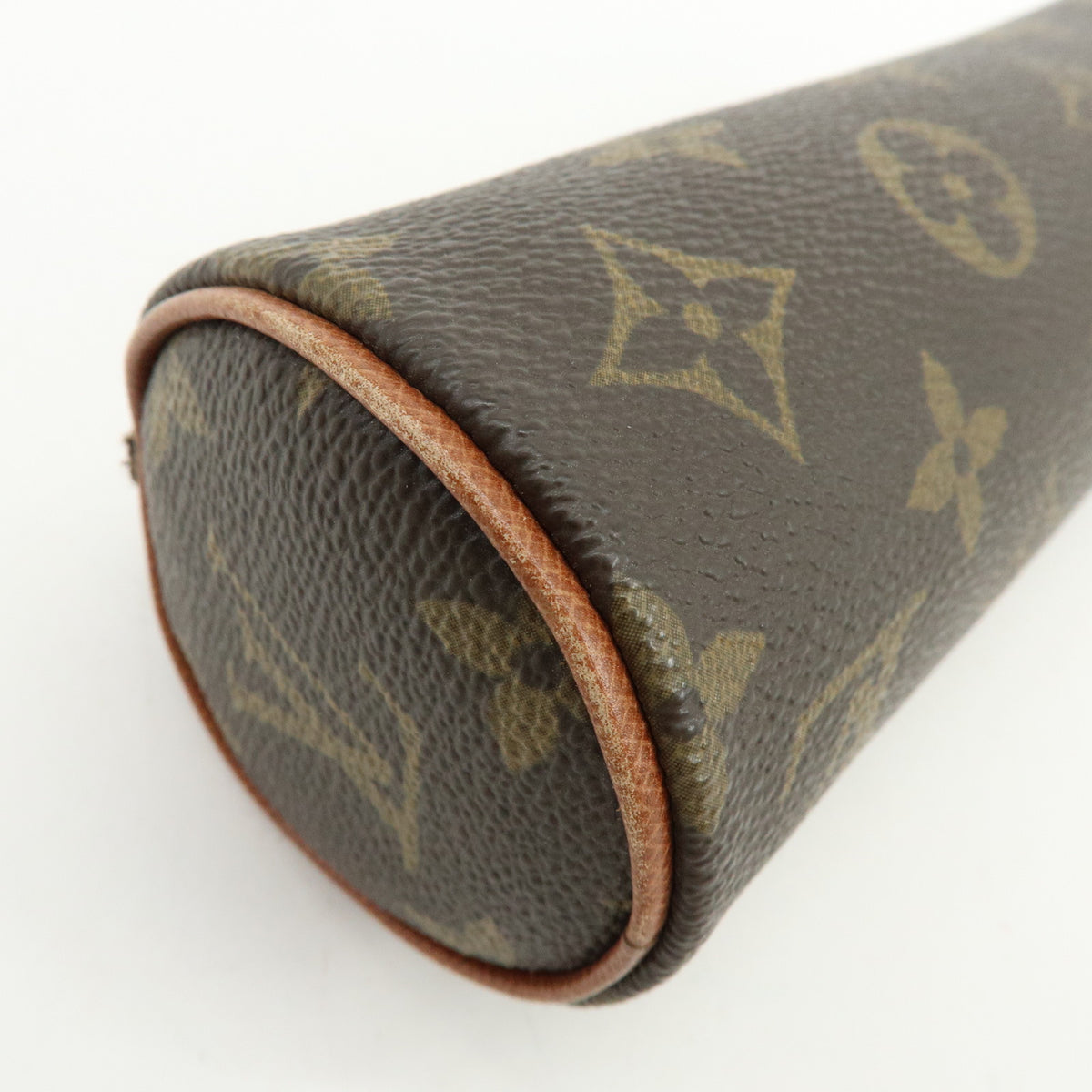 Louis Vuitton Monogram Trousse Ronde Pen Case Pouch Brown M47630