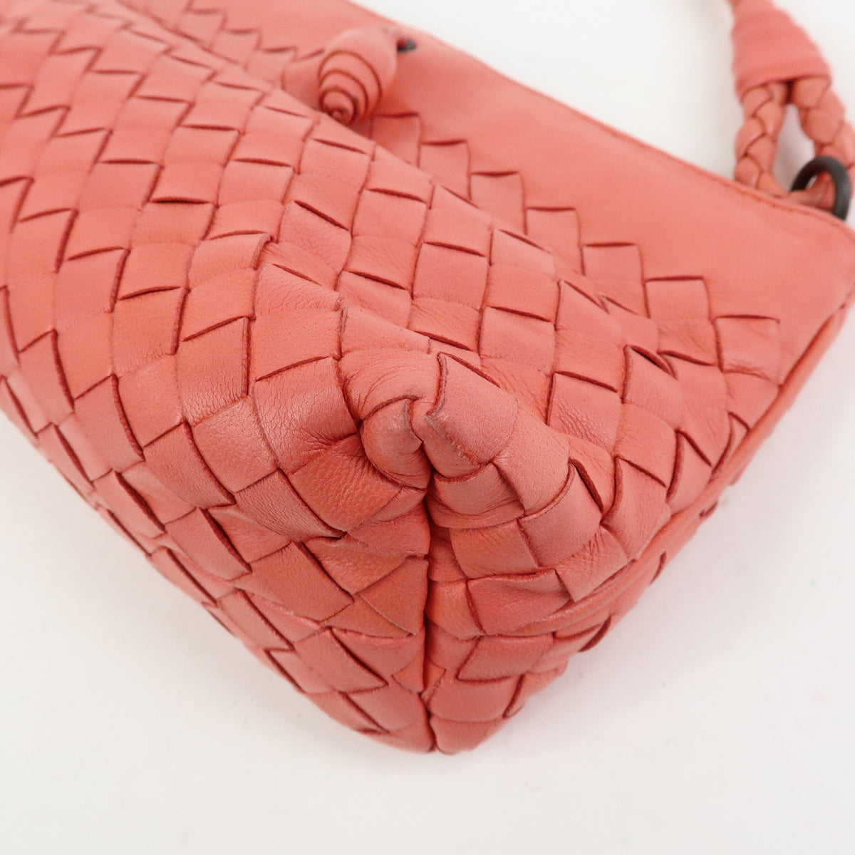 BOTTEGA VENETA Intrecciato Leather Hand Bag Shoulder Bag Pink 120773