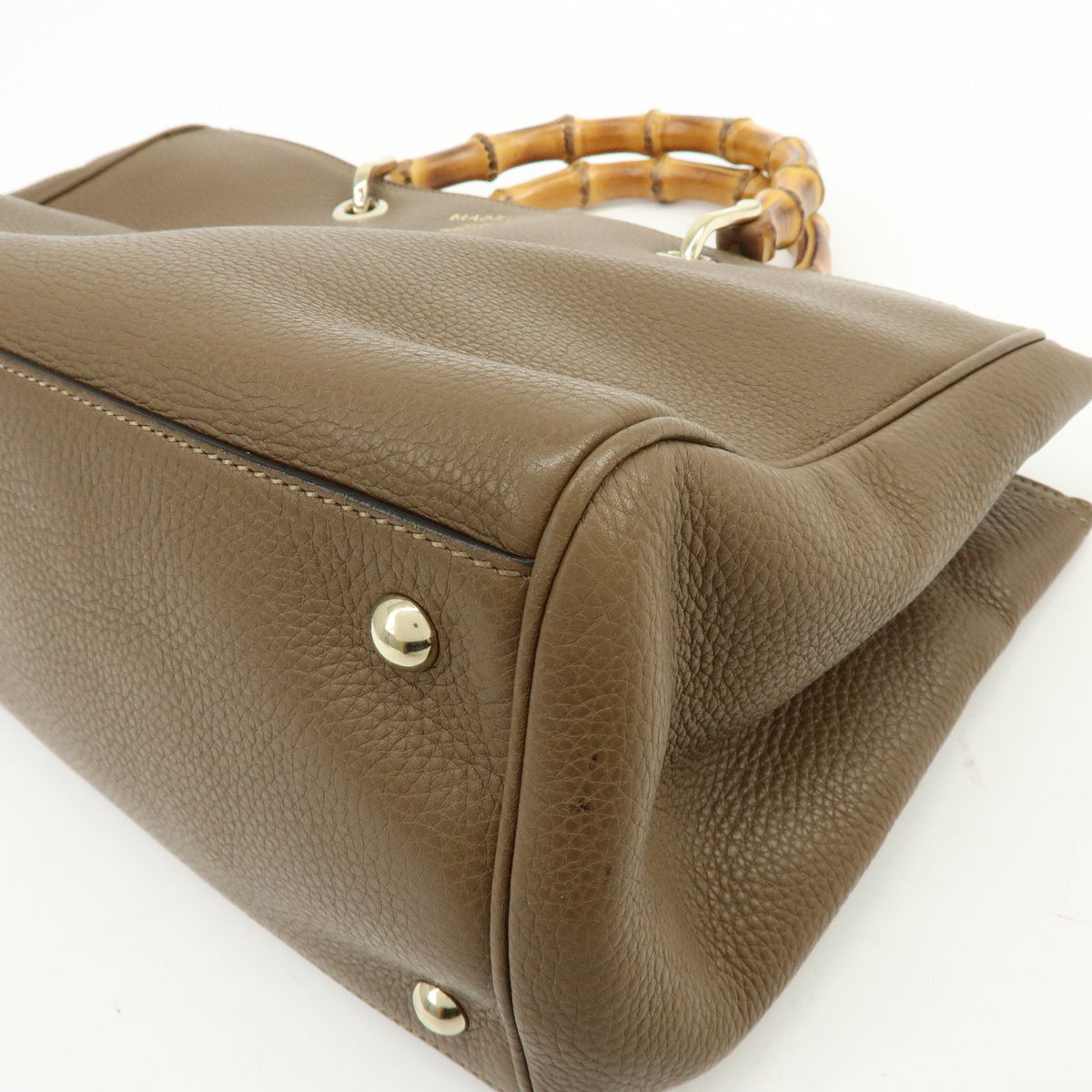 GUCCI Bamboo Shopper Medium Leather 2Way Bag Shoulder Bag 323660