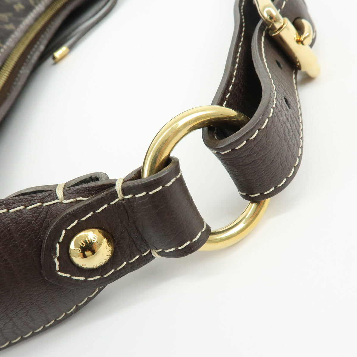 Louis Vuitton Monogram Mini Lin Manon MM Shoulder Bag Ebene M95619