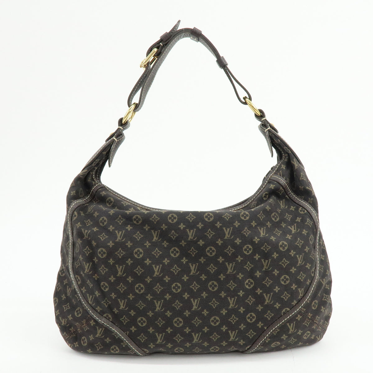 Louis Vuitton Monogram Mini Lin Manon MM Shoulder Bag Ebene M95619