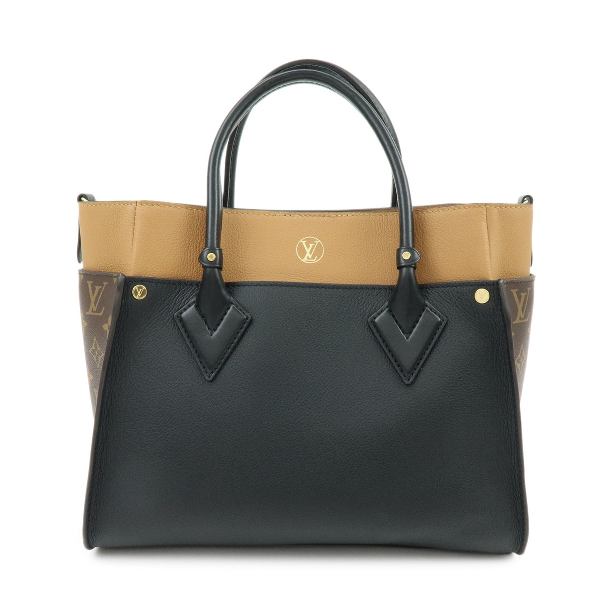 Louis Vuitton Monogram On My Side MM 2Way Bag Noir Brown M53823