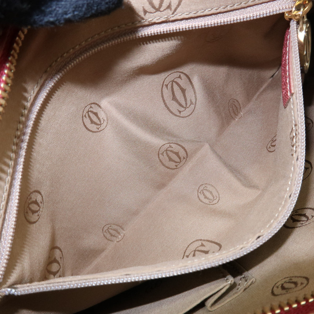Cartier Marcello de Cartier Leather Hand Bag Tote Bag Red