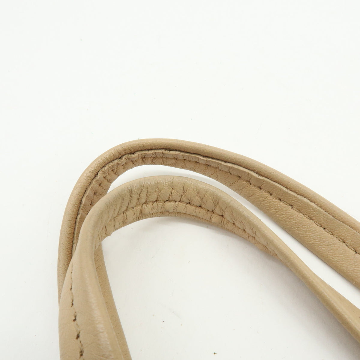 CELINE Horizontal Cabas Leather Tote Bag Hand Bag Beige Black