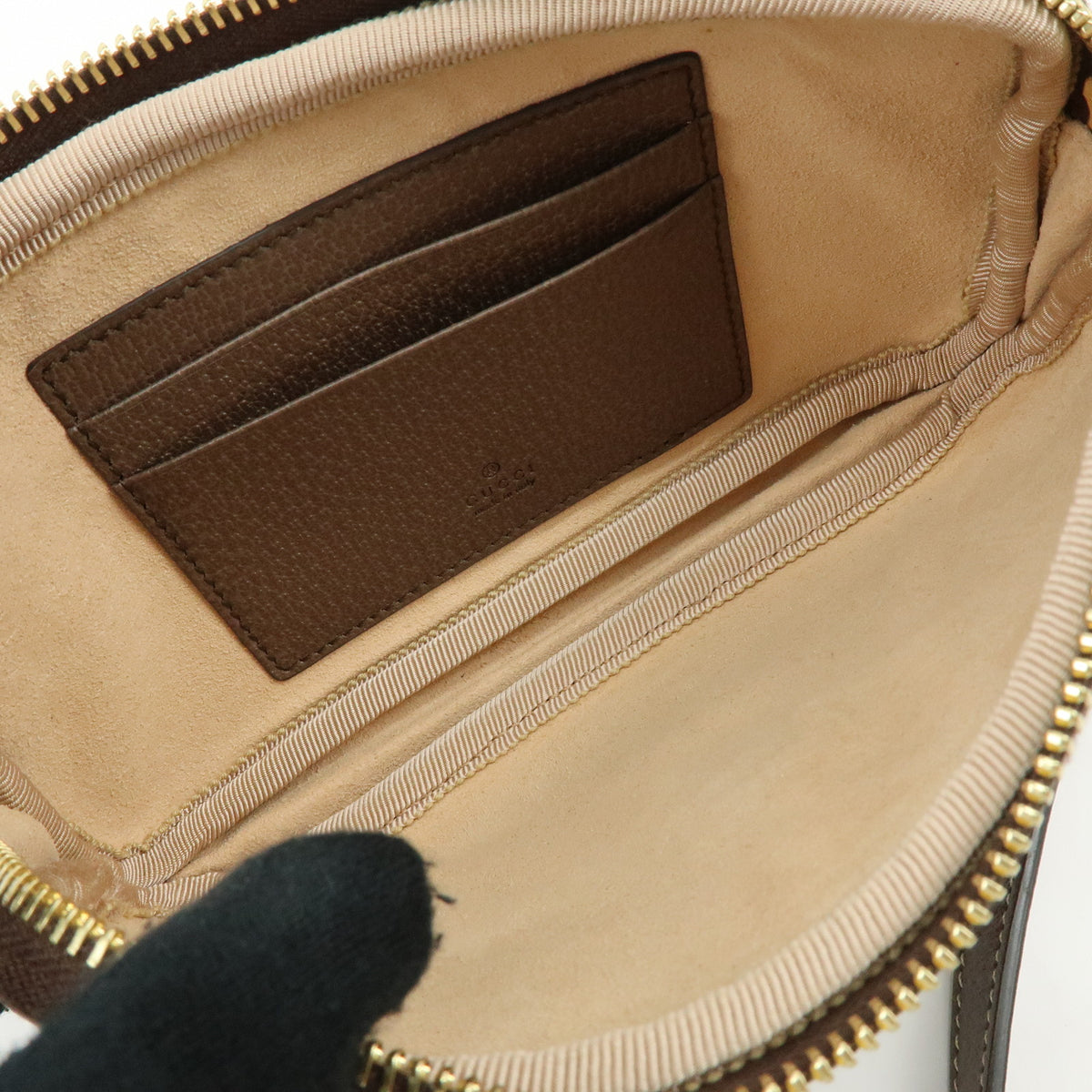 GUCCI Ophidia Sherry GG Supreme Leather Shoulder Bag Brown 598664