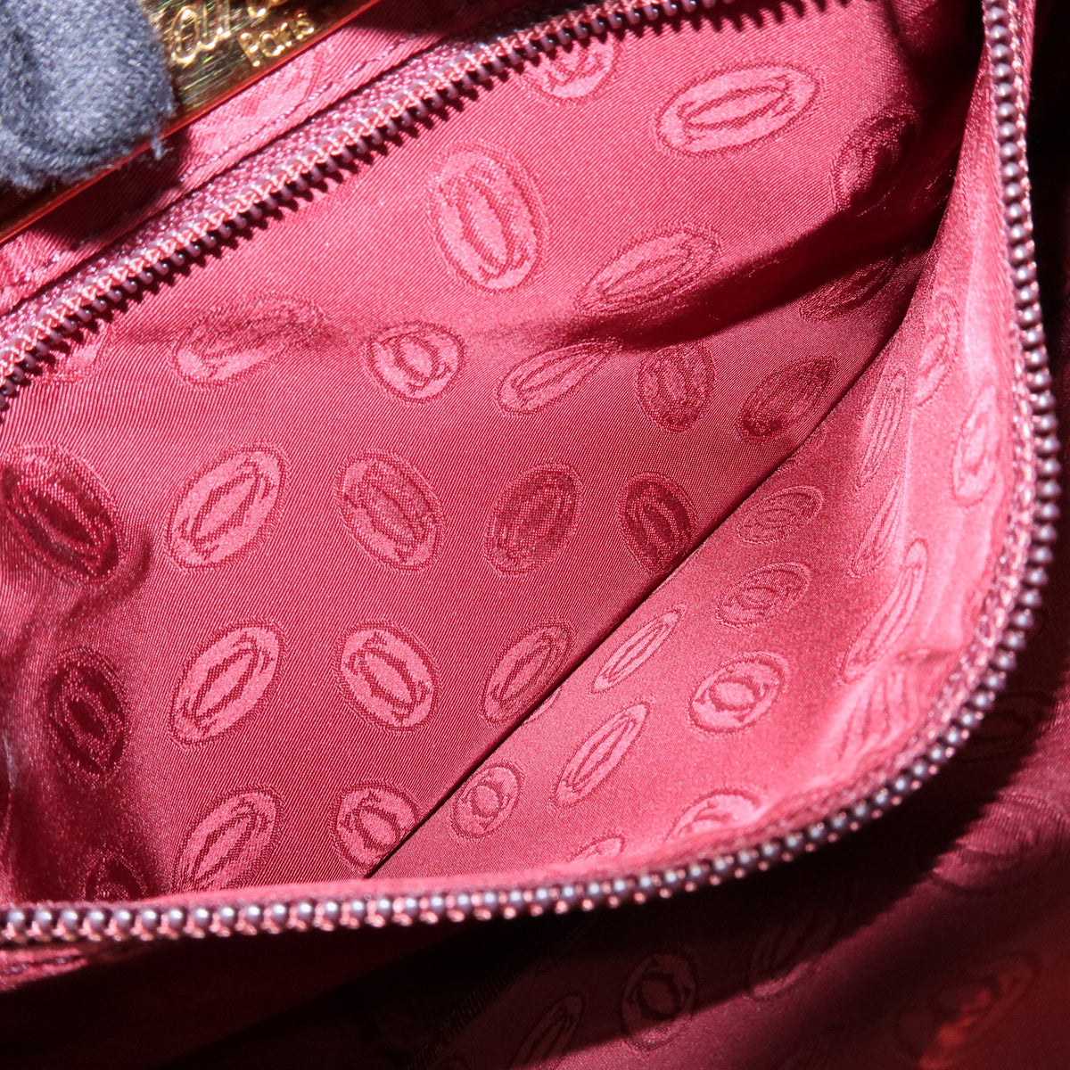 Cartier Must de Cartier Leather Shoulder Bag Bordeaux Wine Red