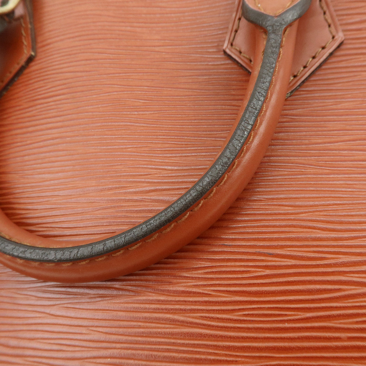 Louis Vuitton Epi Alma PM Leather Hand Bag Kenya Brown M52143