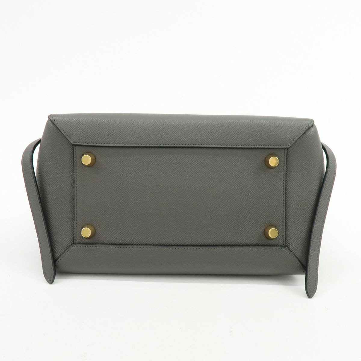 CELINE Belt Bag Small Calf Leather 2WAY Bag Hand Bag Shoulder Bag Gray