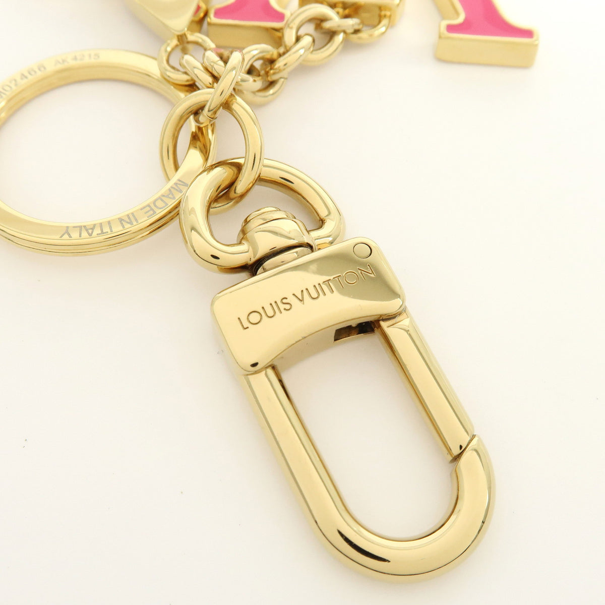 Louis Vuitton Monogram Multicolor Iconic Key Chain Fuchsia M02466