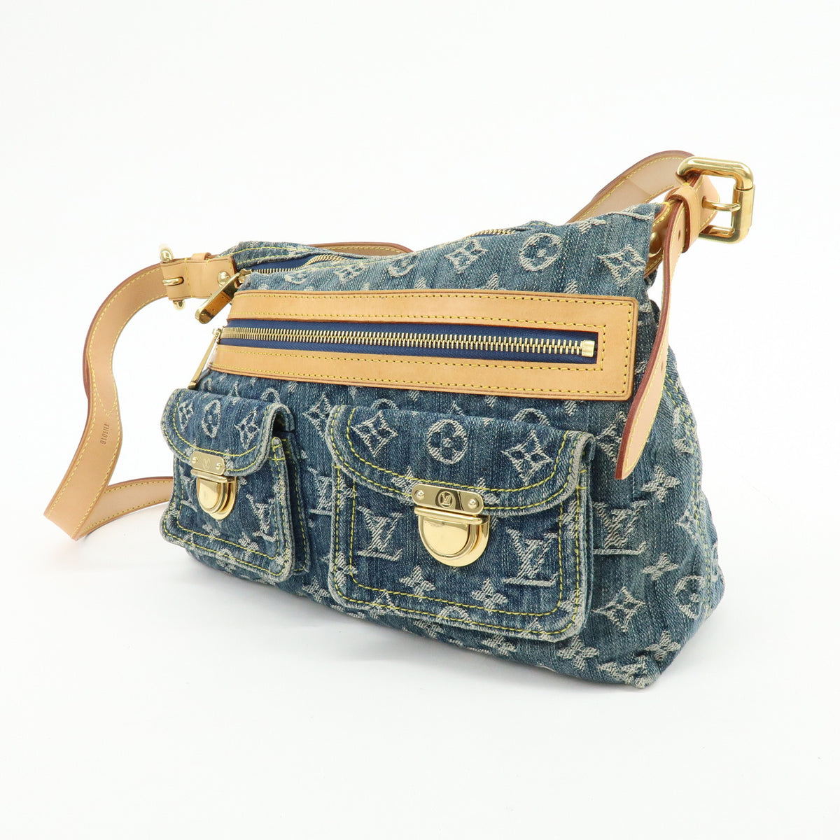Louis Vuitton Monogram Denim Baggy PM 2Way Bag Shoulder Bag M95049