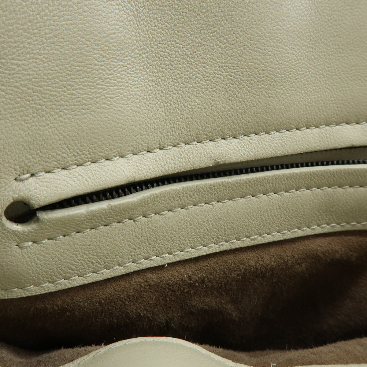 BOTTEGA VENETA Intrecciato Nappa Leather Shoulder Bag Ivory 118965