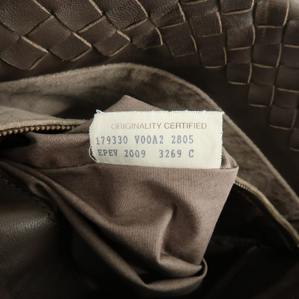 BOTTEGA VENETA Intrecciato Leather Shoulder Crossbody Bag Brown 179330