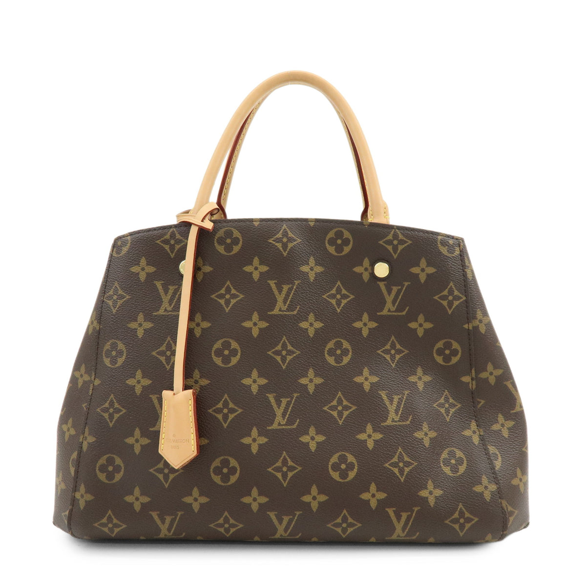 Louis Vuitton Monogram Montaigne MM 2Way Bag Hand Bag Brown M41056