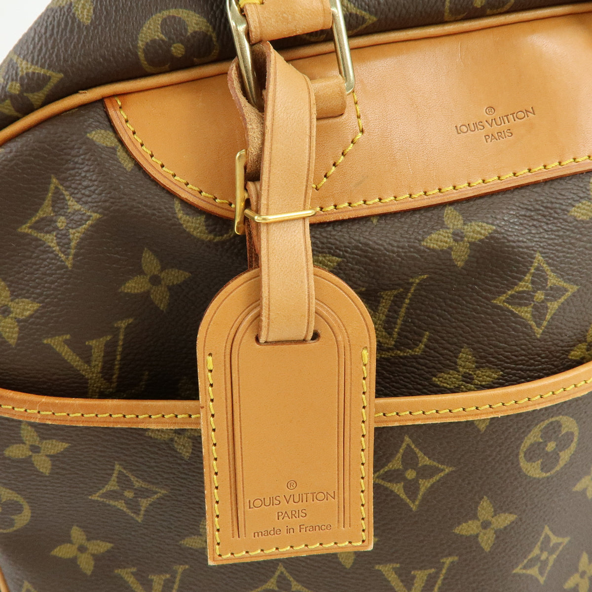 Louis Vuitton Monogram Deauville Canvas Hand Bag Brown M47270