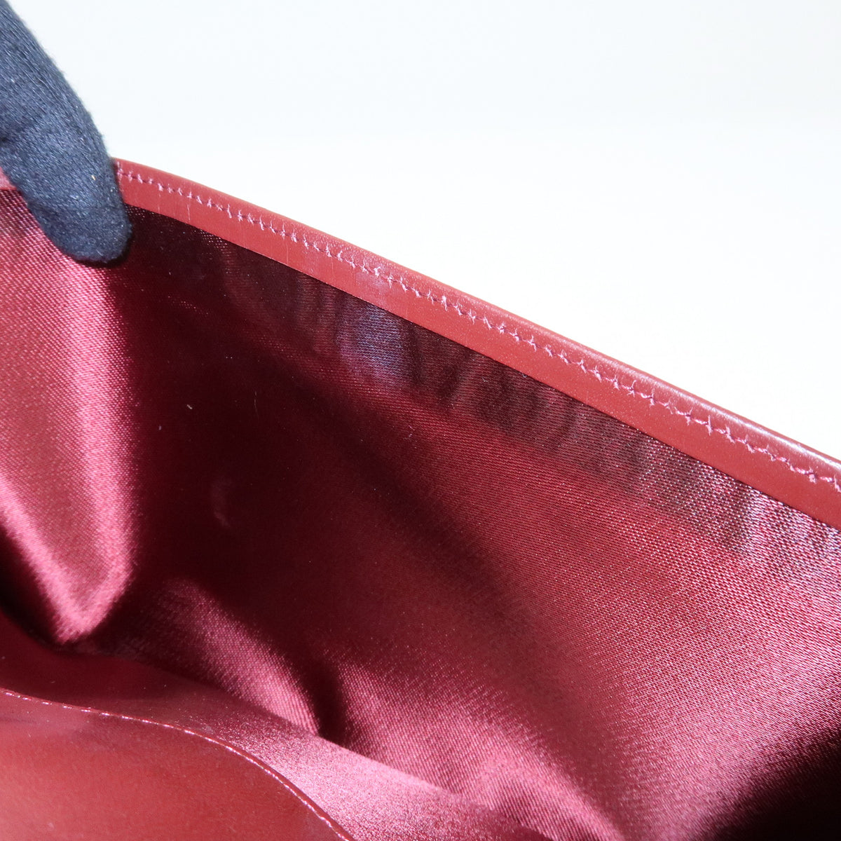 Cartier Must de Cartier Leather Clutch Bag Flat Pouch Bordeaux Wine Red
