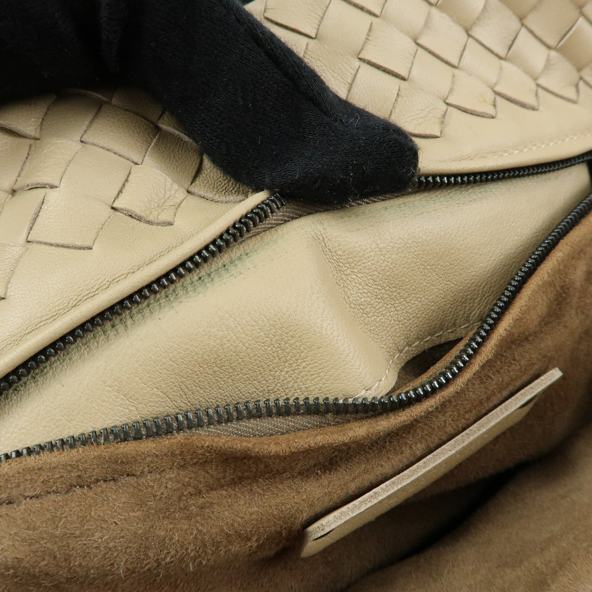 BOTTEGA VENETA Intrecciato Garda Leather Tote Bag Hand Bag Beige