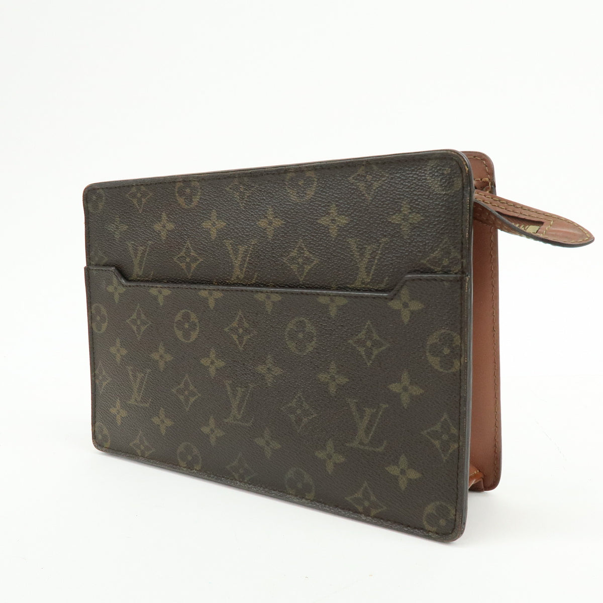 Louis Vuitton Monogram Pochette Homme Clutch Bag Brown M51795