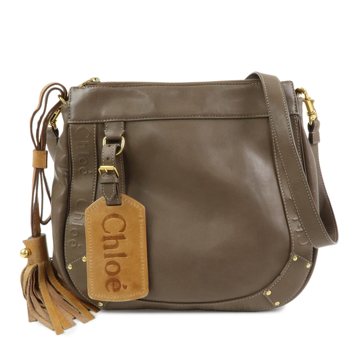 Chloe Eden Leather Shoulder Bag Crossbody Bag Brown