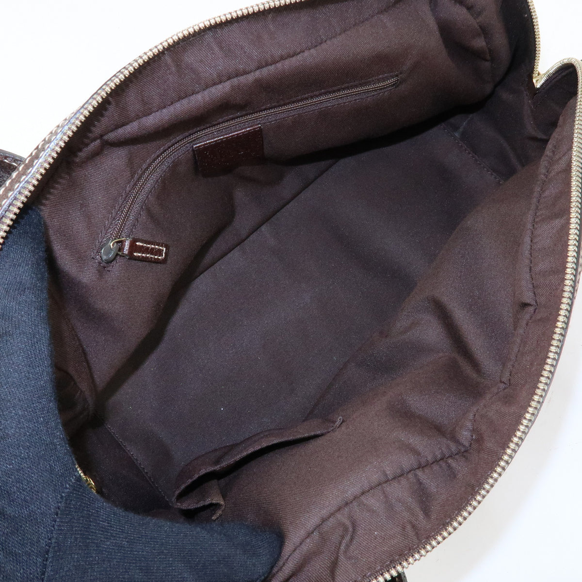 GUCCI Princy Sherry GG Canvas Leather Boston Bag Beige Brown 161720