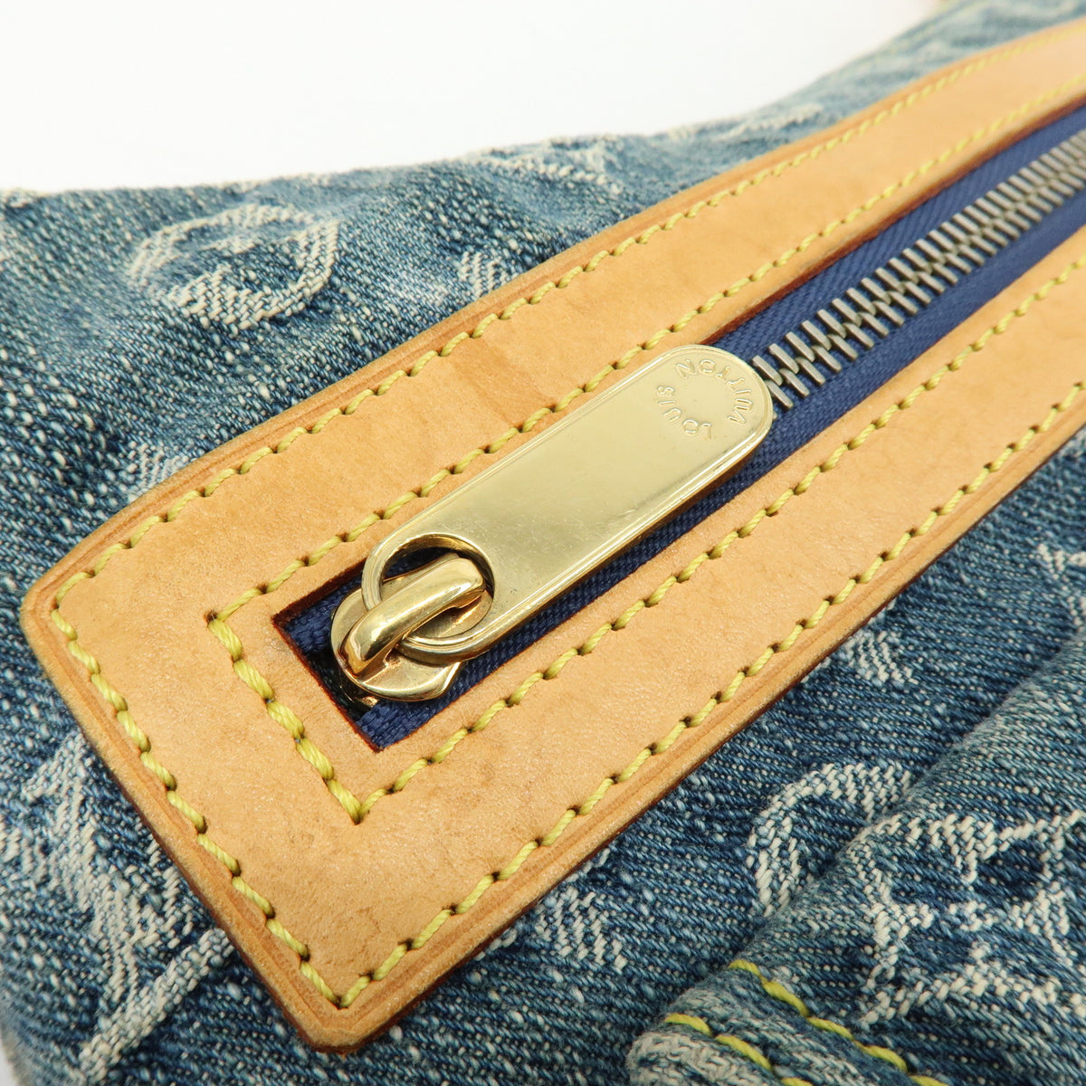 Louis Vuitton Monogram Denim Baggy PM 2Way Shoulder Bag Blue M95049 Lot