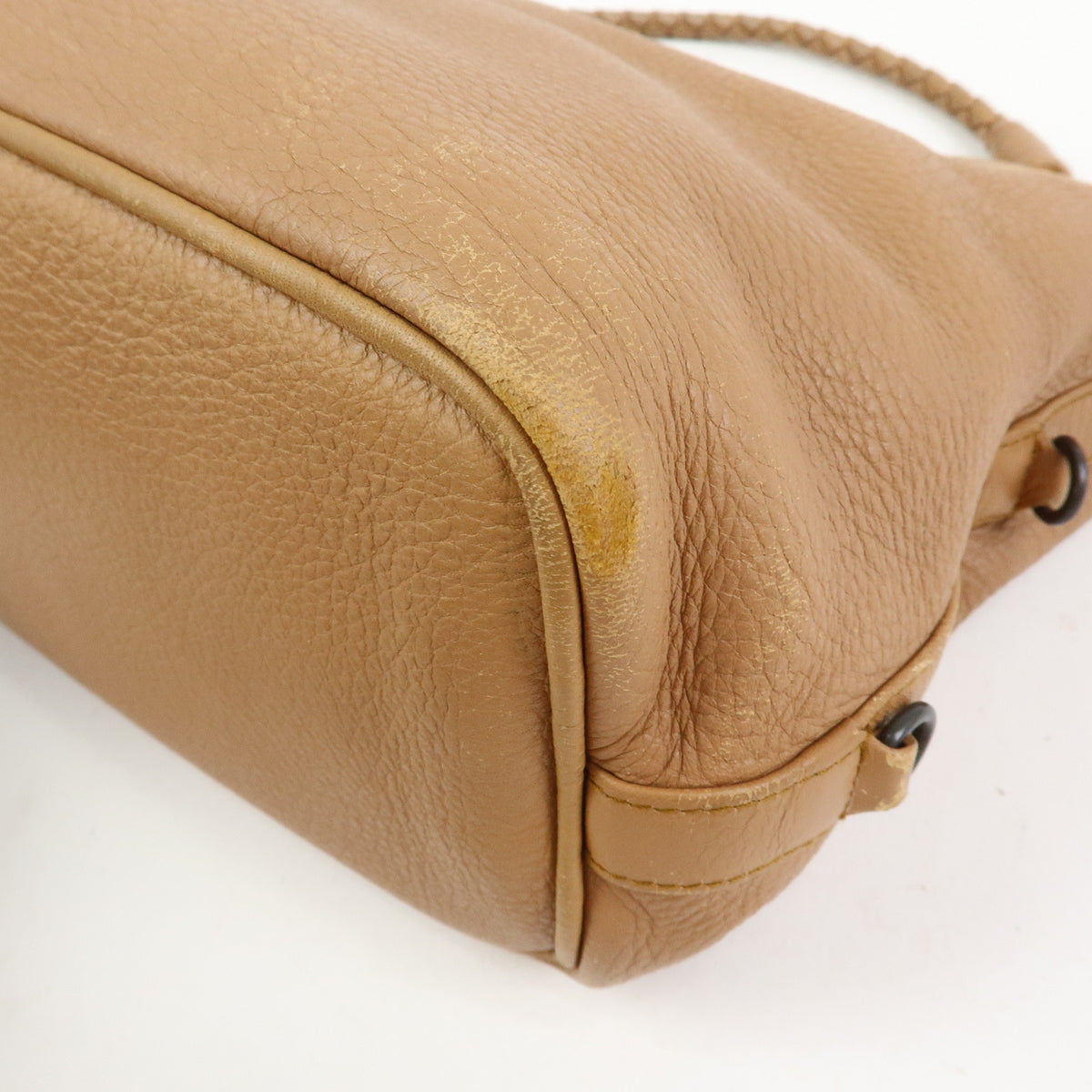 BOTTEGA VENETA Intrecciato Leather Shoulder Bag Hand Bag Brown
