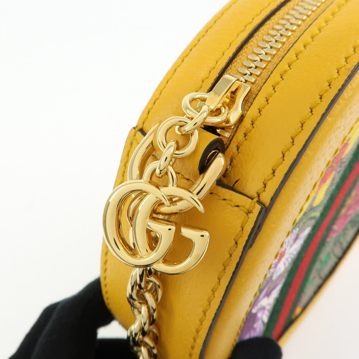 GUCCI Ophidia Sherry Double G Round Mini Chain Shoulder Bag 550618