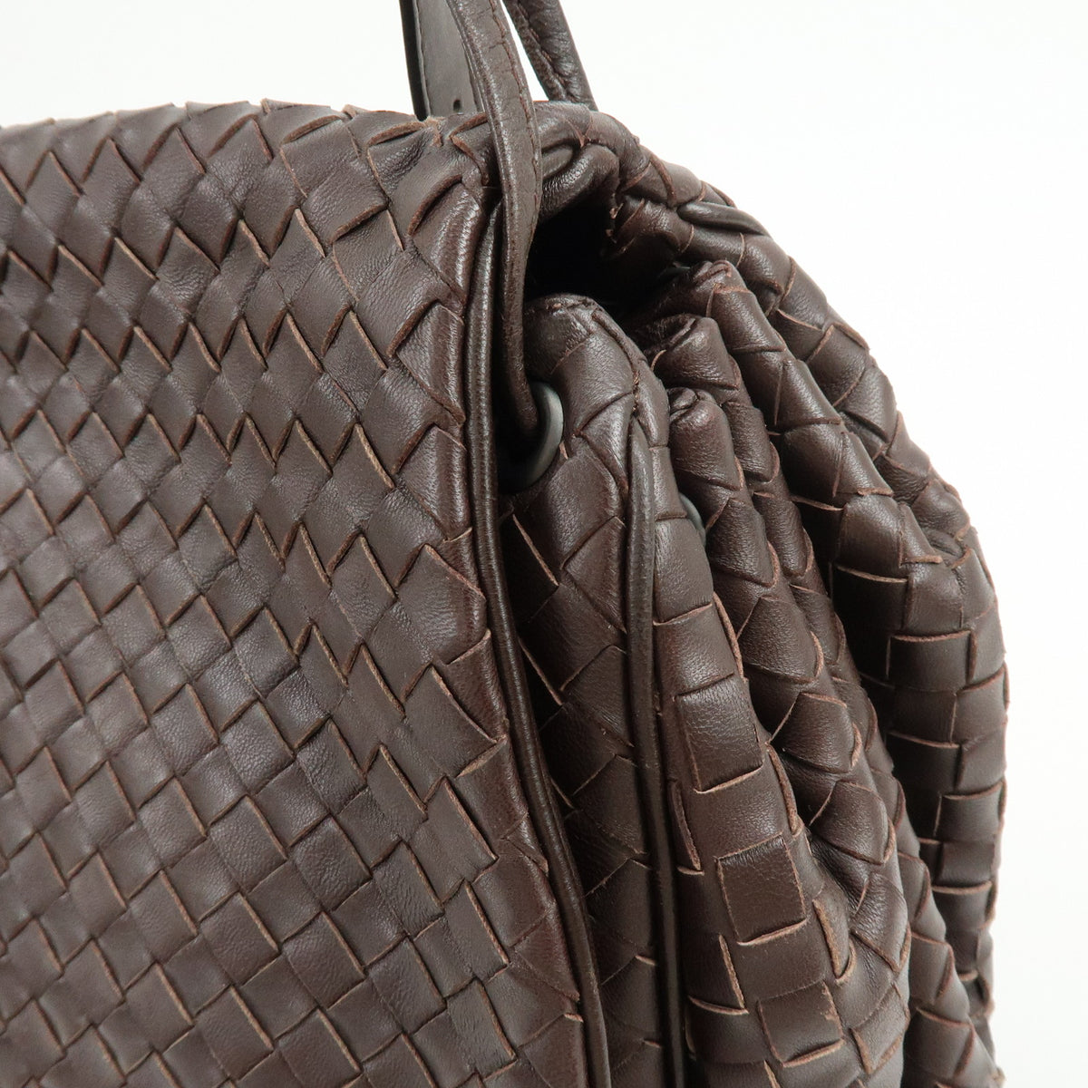 BOTTEGA VENETA Intrecciato Leather Shoulder Crossbody Bag Brown 245343