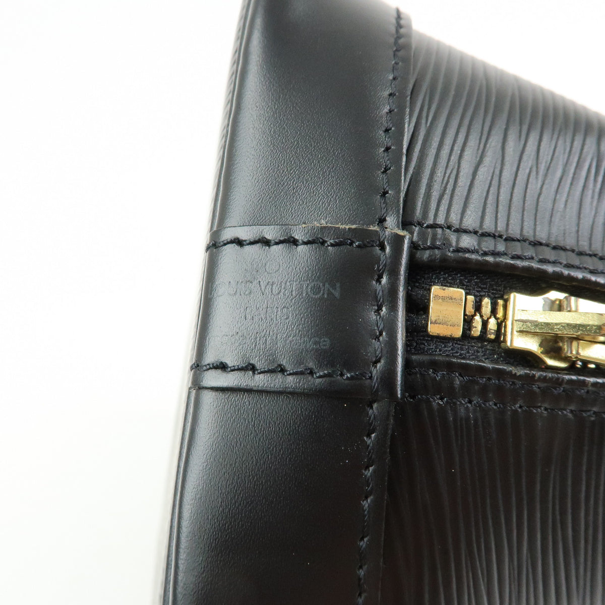 Louis Vuitton Epi Alma Leather Hand Bag Noir Black M52142