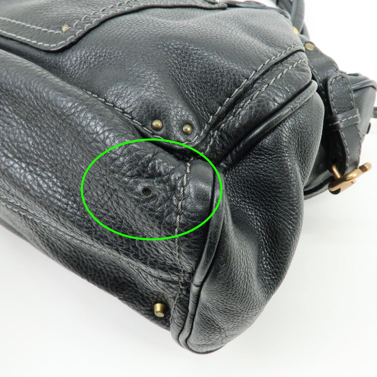 Chloe Paddington Leather Hand Bag Shoulder Bag Black