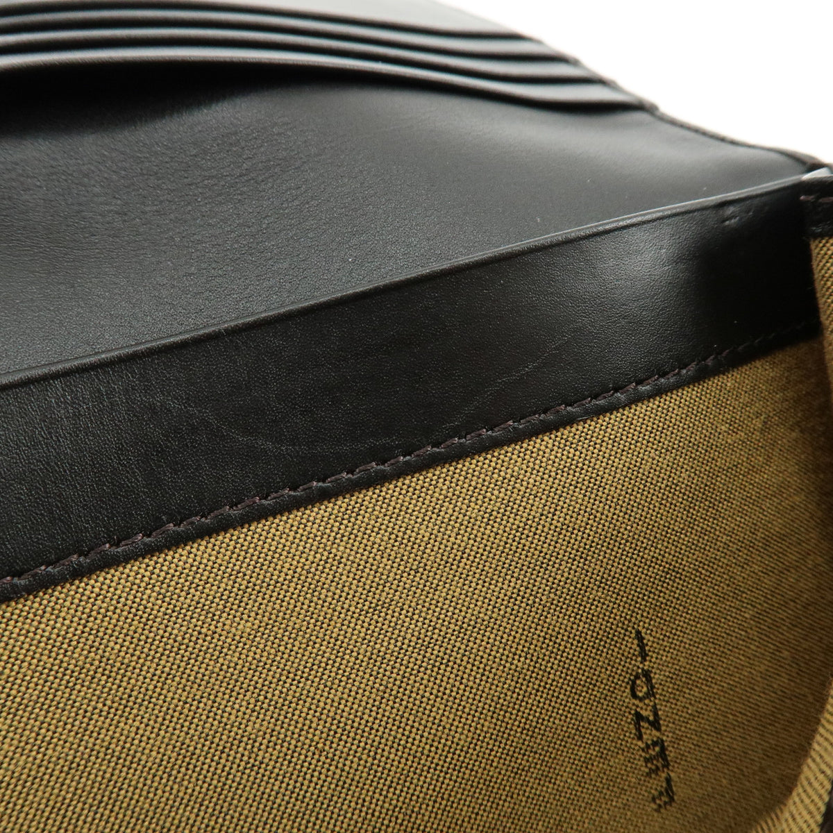 FENDI Zucca Jacquard Canvas Leather Bi-fold Long Wallet Brown 8M0000