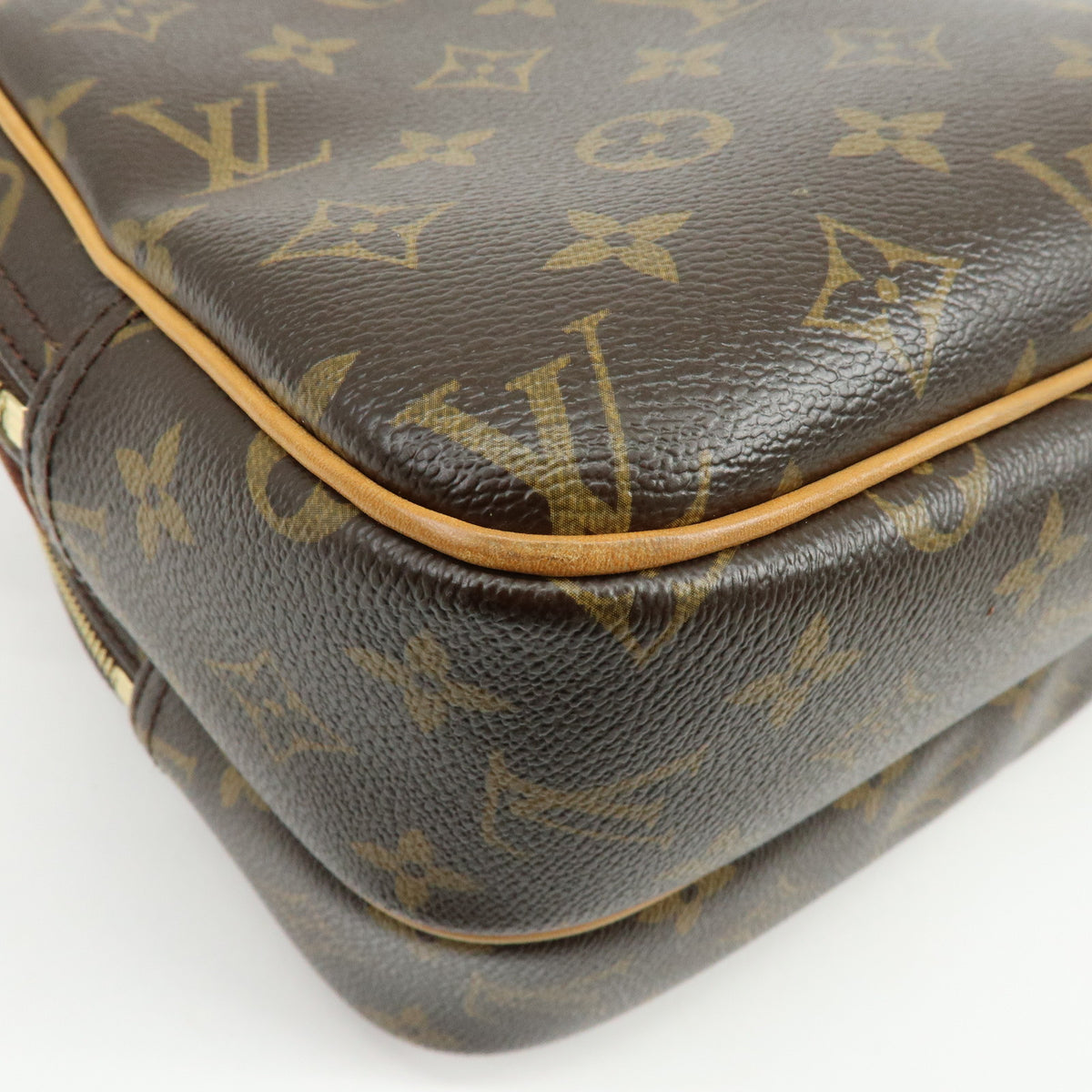 Louis Vuitton Monogram Reporter PM Shoulder Crossbody Bag Brown M45254