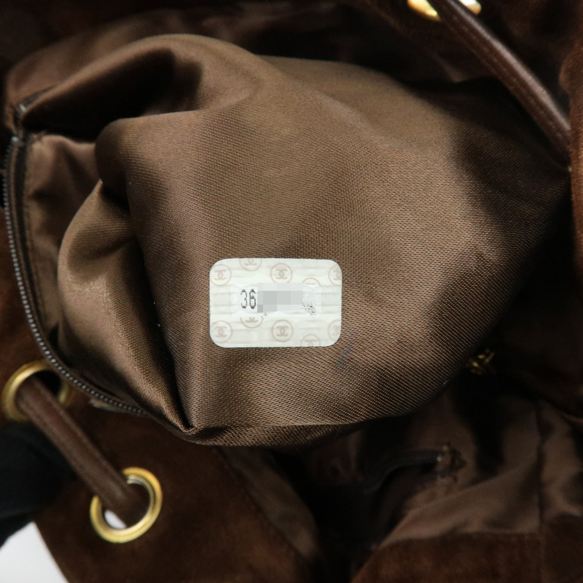 CHANEL Matelasse Suede Leather Shoulder Bag Crossbody Bag Brown