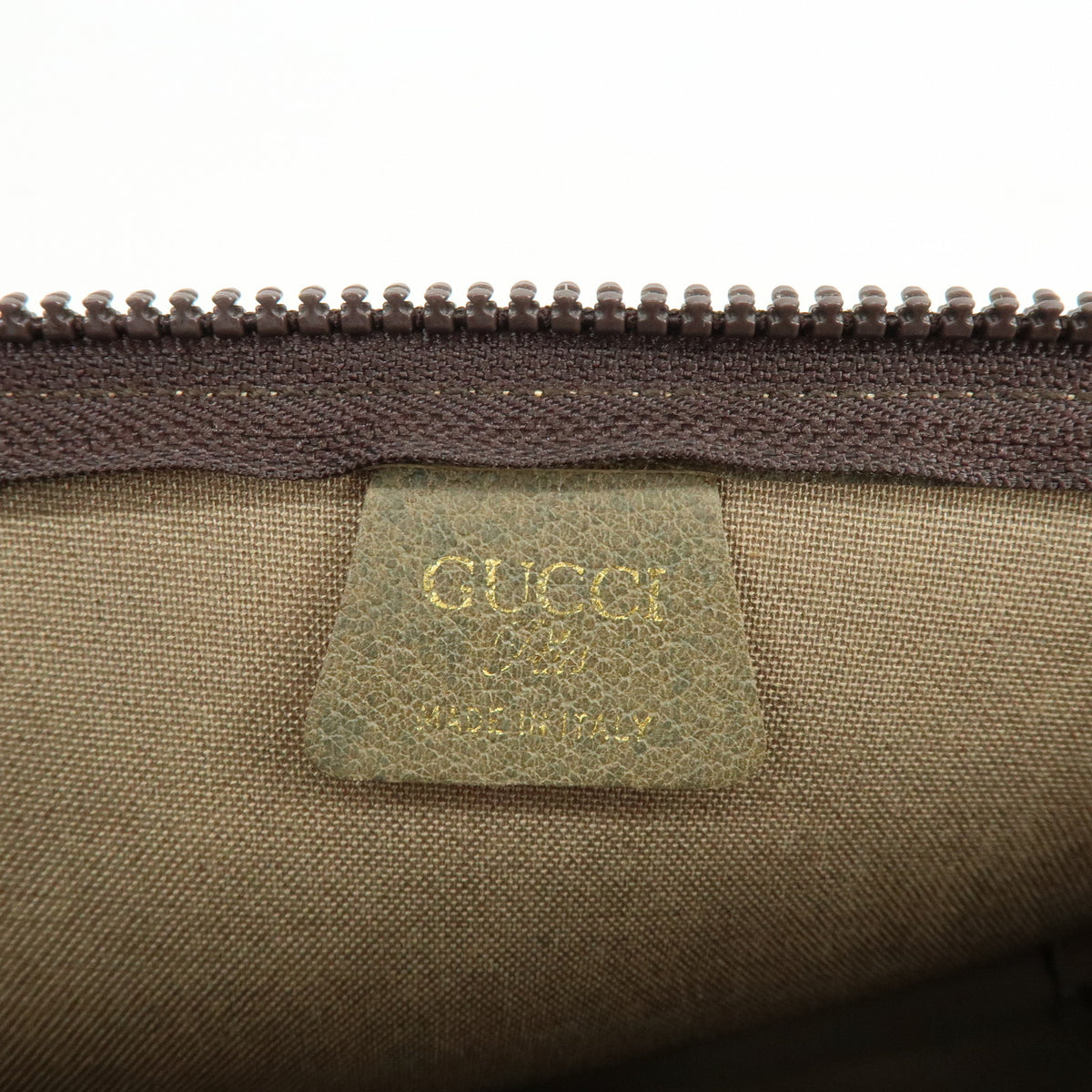 GUCCI Lot of 2 GG Plus Leather Clutch Bag Pouch Brown 39677-3/40272-8