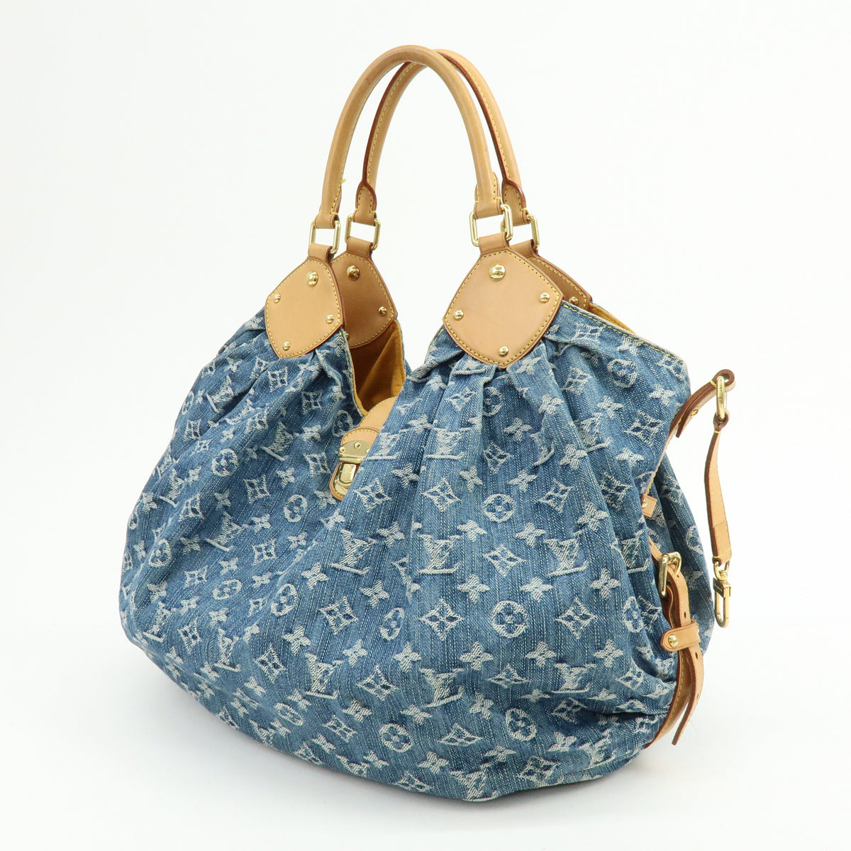 Louis Vuitton Monogram Denim XL Shoulder Bag Tote Bag Blue M95515