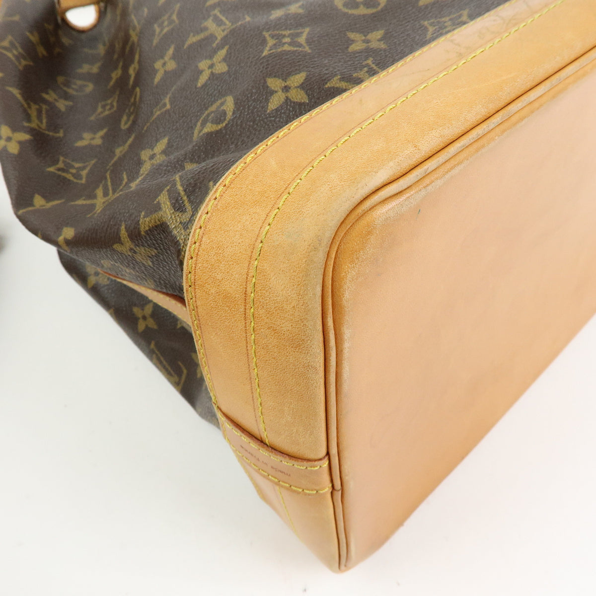 Louis Vuitton Monogram Noe Canvas Leather Shoulder Bag Brown M42224