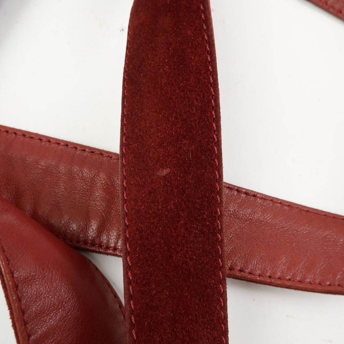 CHANEL COCO Mark Suede Leather Tote Bag Shoulder Bag Tassel Wine Red