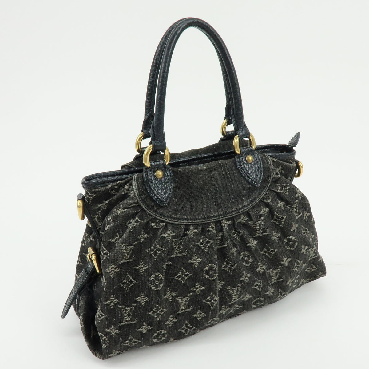 Louis Vuitton Monogram Denim Neo Cabby GM Hand Bag Noir M95352