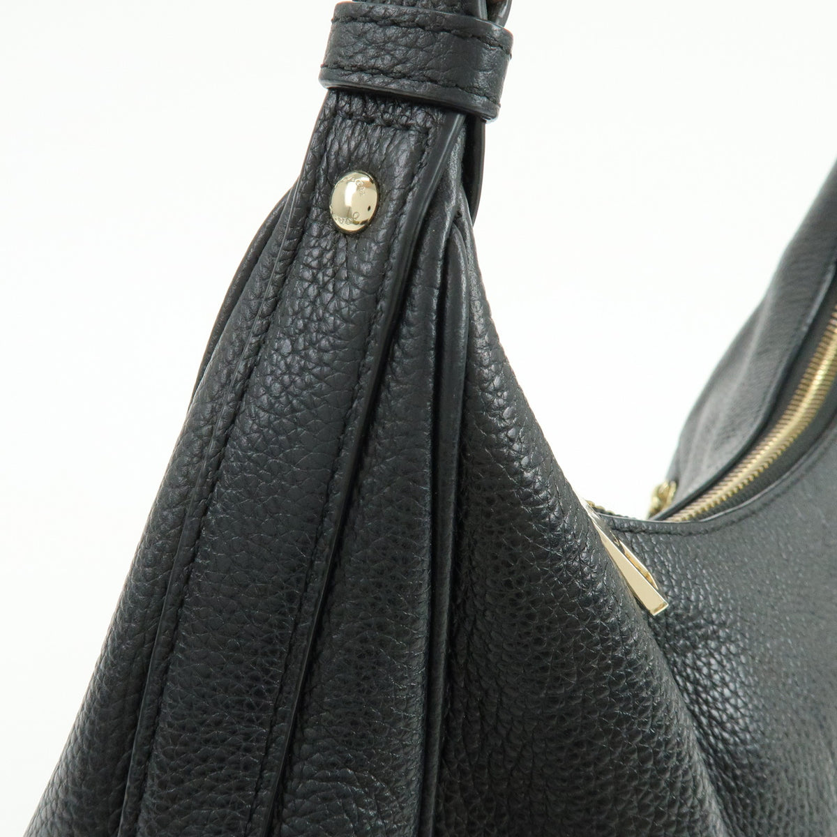 COACH Logo Leather 2Way Shoulder Bag Hand Bag Black