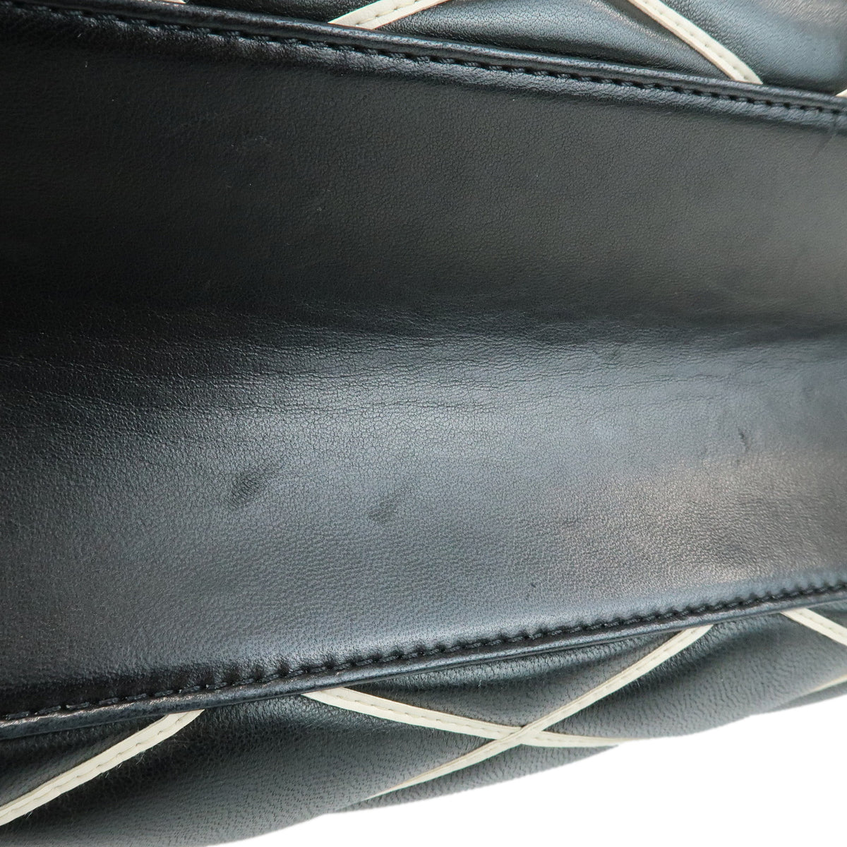 Louis Vuitton Malletage Doc PM Lamb Skin 2Way Bag Noir White M50002