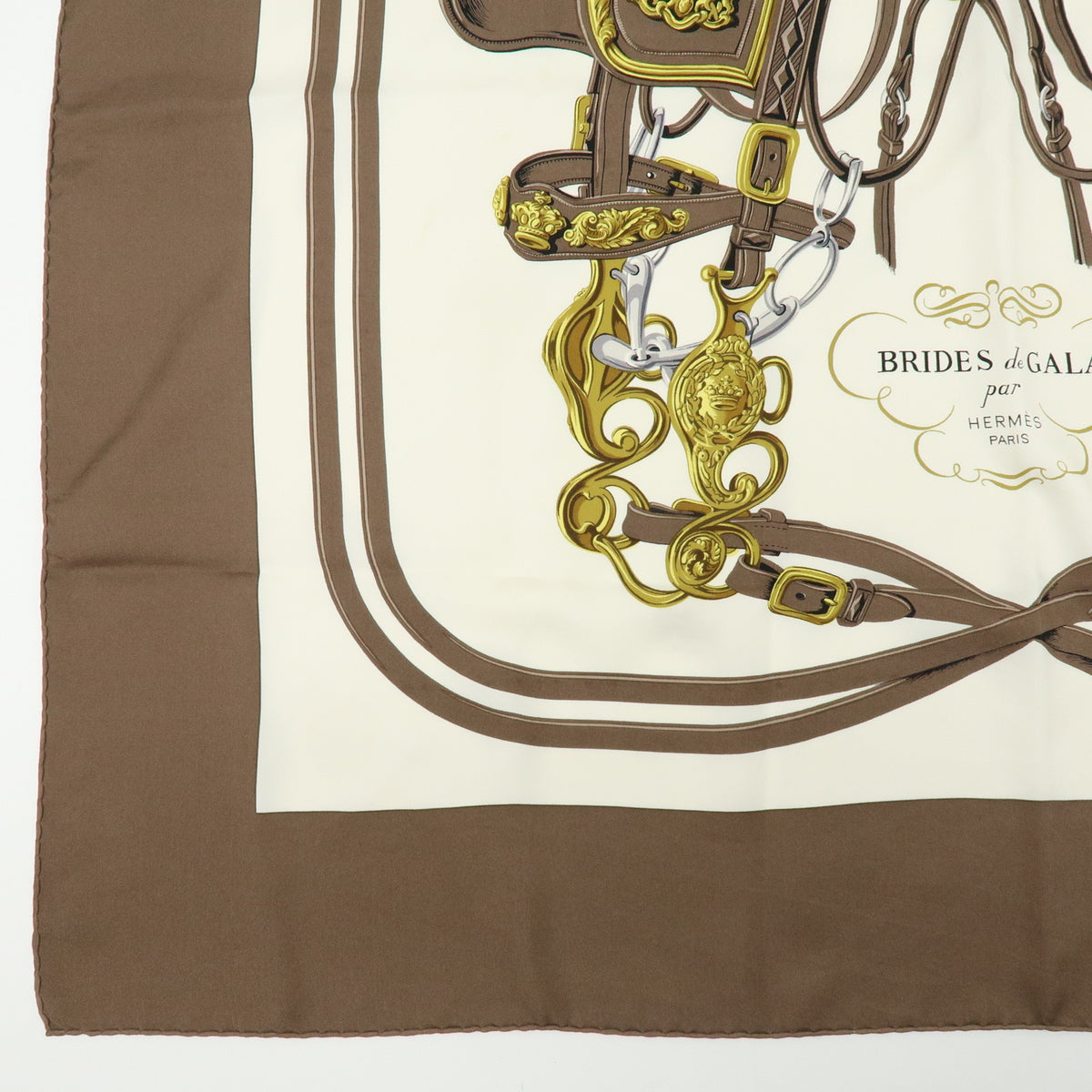 HERMES Carre 90 Lot of 2 Silk 100% Scarf Touvenirs Asie BRIDES de GALA