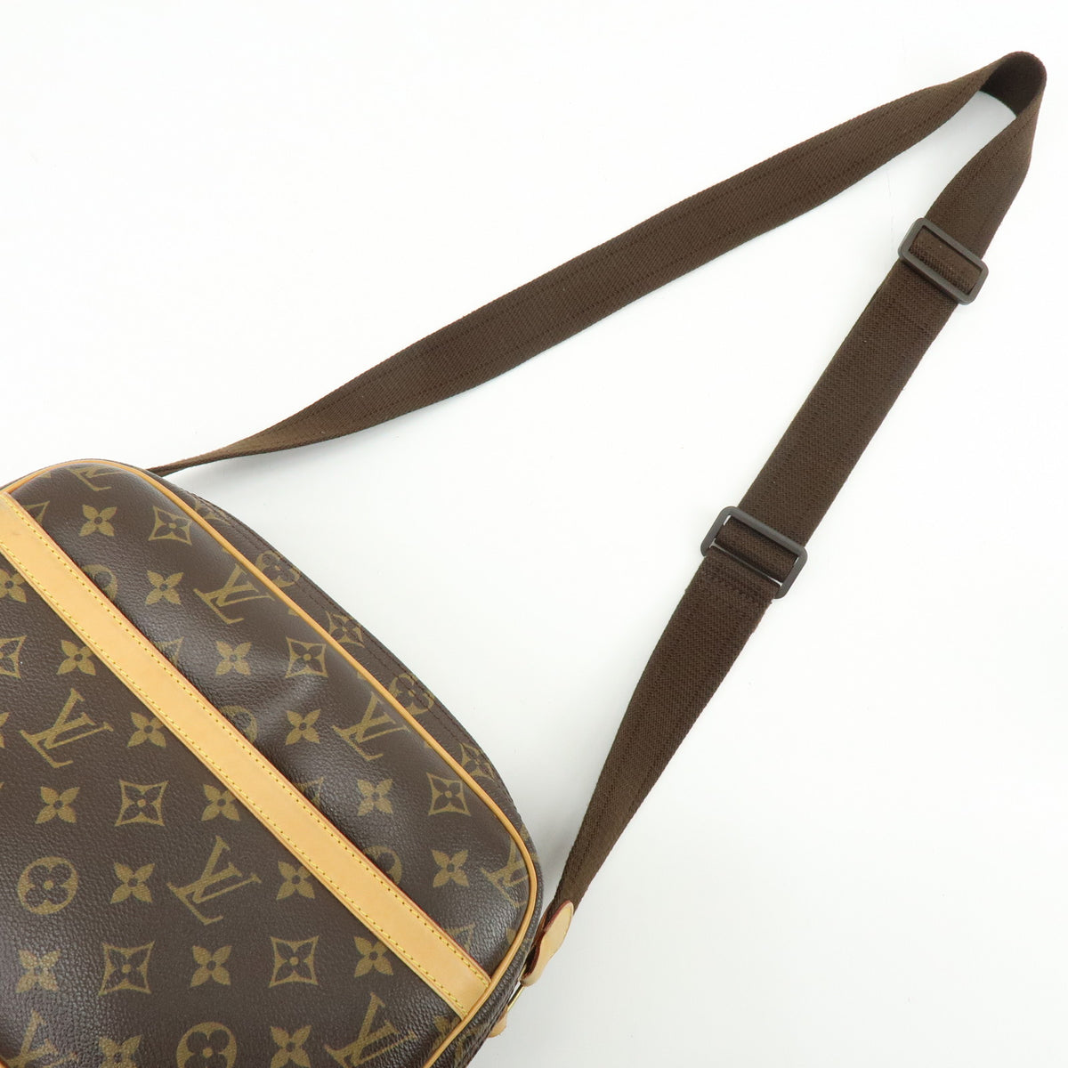 Louis Vuitton Monogram Reporter PM Shoulder Crossbody Bag Brown M45254