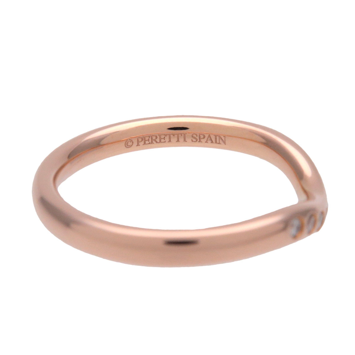 Tiffany & Co Curved Band 9P Diamond Ring K18 750PG Rose Gold US3.75