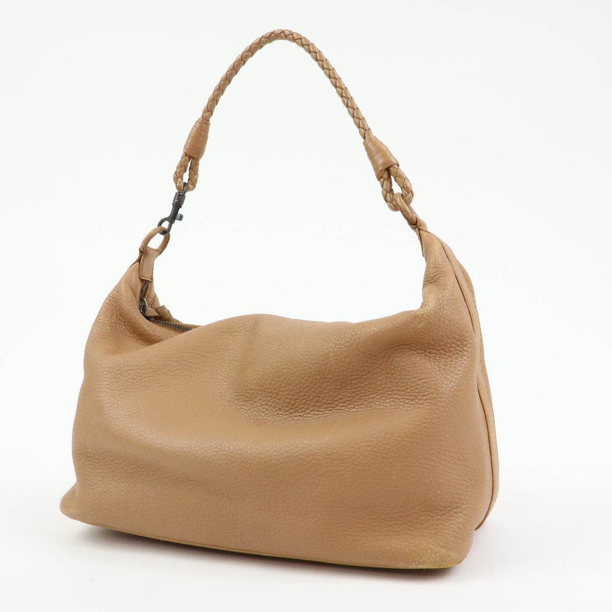 BOTTEGA VENETA Intrecciato Leather Shoulder Bag Hand Bag Brown