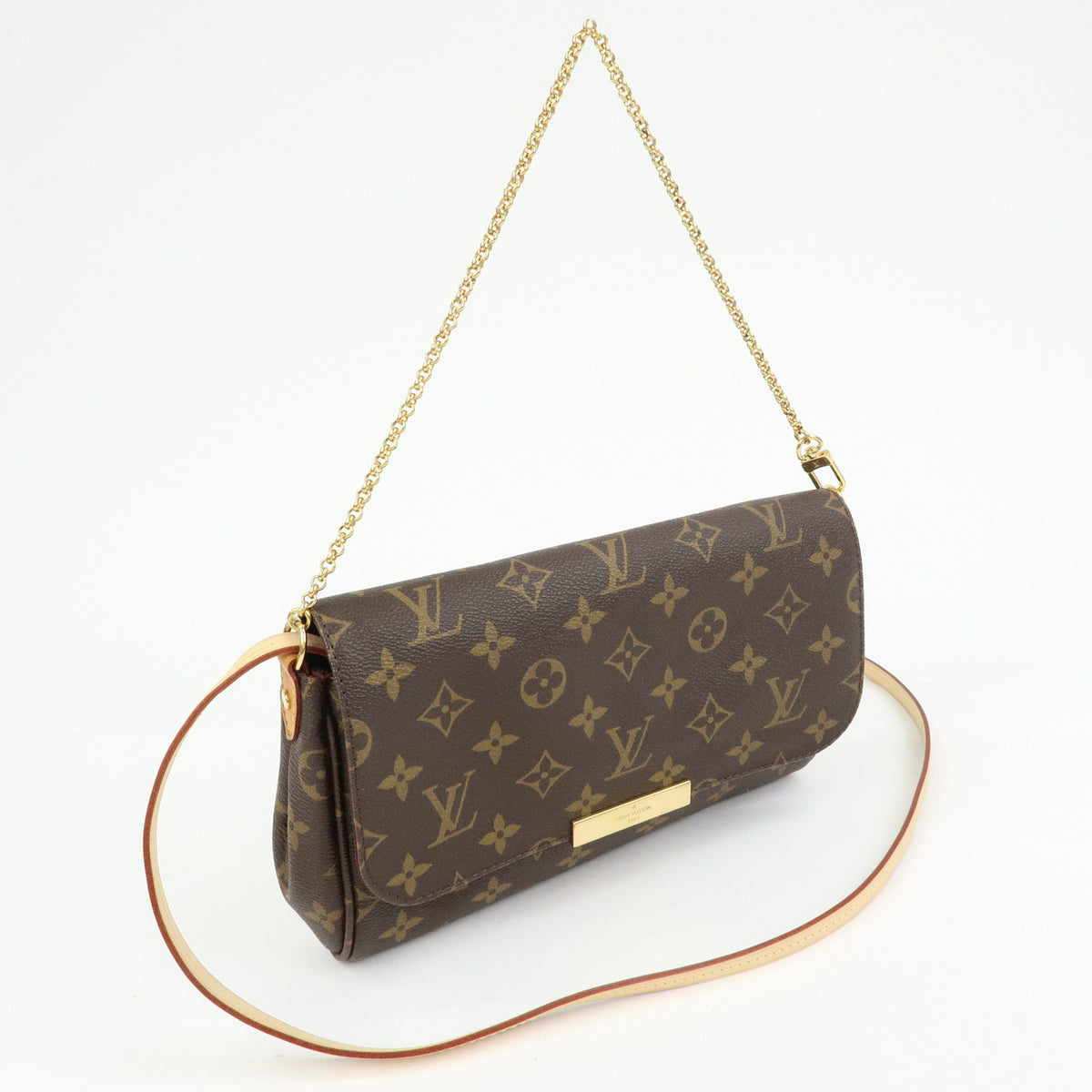 Louis Vuitton Monogram Favorite MM Shoulder Bag Brown M40718