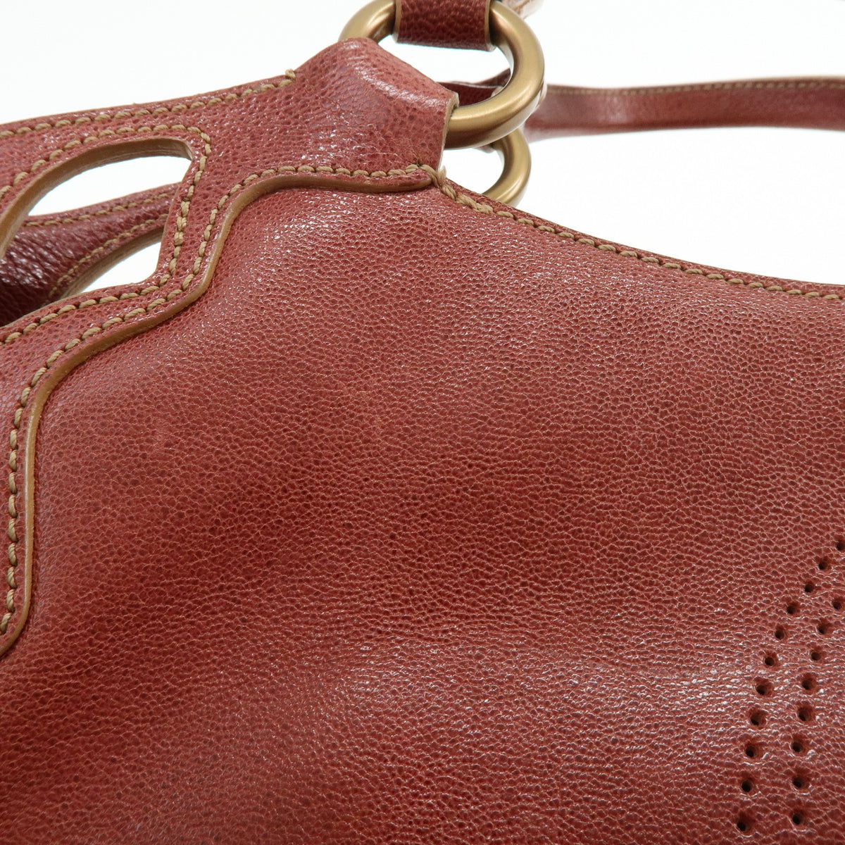 Cartier Marcello de Cartier Leather Hand Bag Tote Bag Red