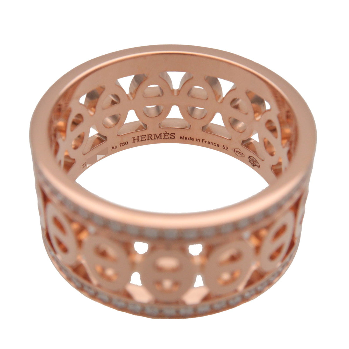 HERMES Chaine d'Ancre Divine PM Diamond Ring K18 750PG #52 US6