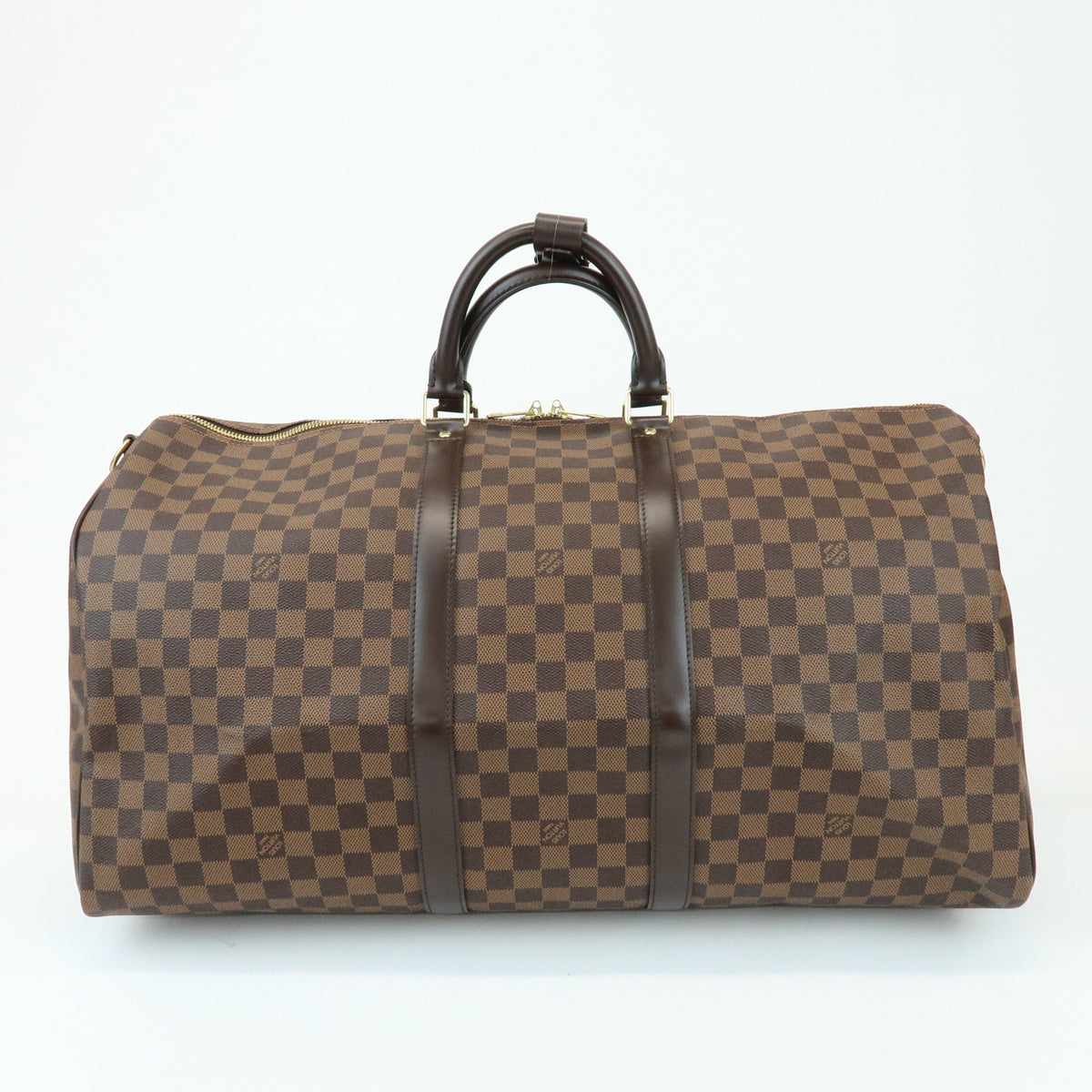 Louis Vuitton Damier Keep All Bandouliere 55 Travel Bag Brown N41414